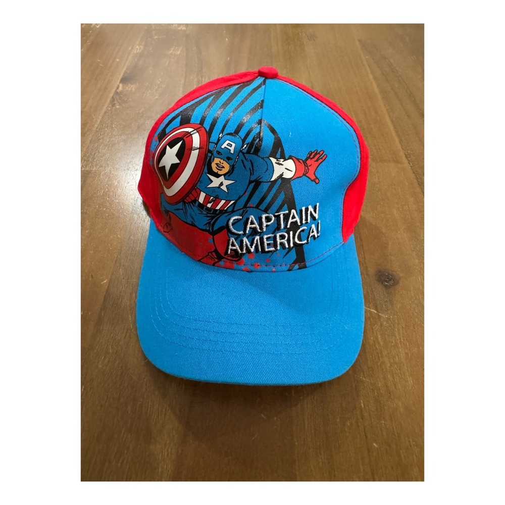 Marvel Captain America Snapback Hat Red Blue Superhero Comic Cap